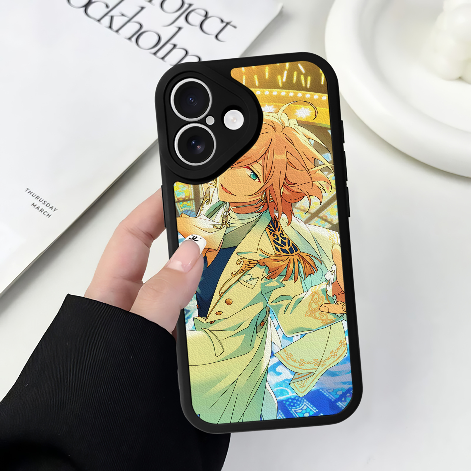 （画像用） あんさんぶるスターズ! Ensemble Stars 【iPhone 16シリーズ対応】シリコンスマホケース（レザー調） 材質：シリコン